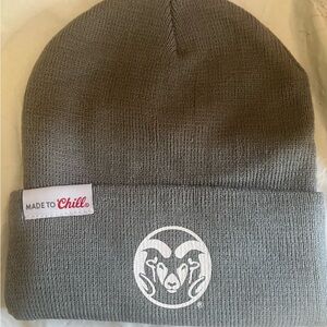Grey Coors Light CSU Rams Beanie Cap